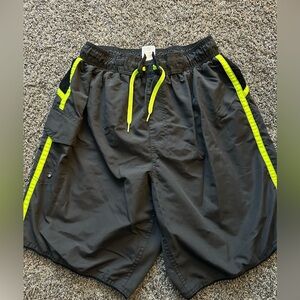 Laguna Originals gray neon swim trunks shorts M medium